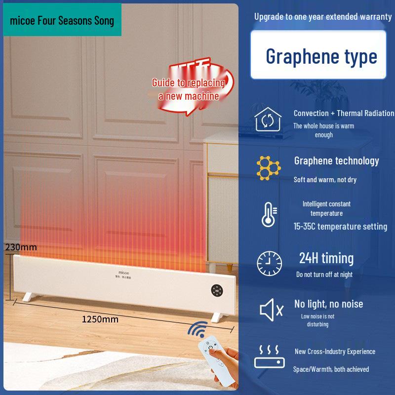 Graphene Skirting Board Heater: Energy-Saving Winter Floor Blower 2025