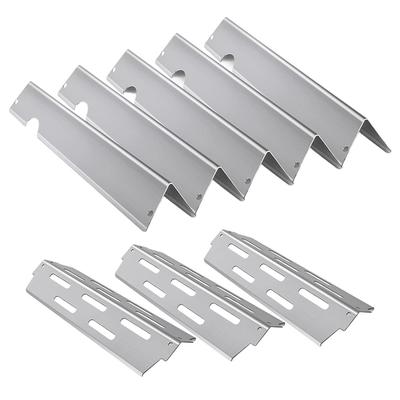 Stainless Steel For Flavorizer Bar Heat Reflector Compatible with For Weber For Genesis II Series Grills 8 Pieces