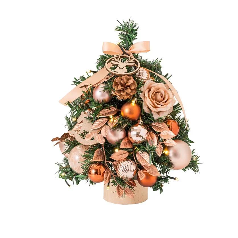 New Christmas Products with Light Mini 35cm Christmas Tree Glow Small Desktop Set Tree Christmas Decoration Supplies 35CM