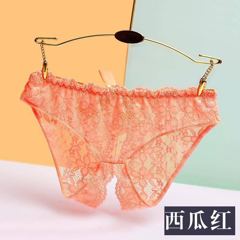 Fan Lei, sexy underwear women's lace panties low waist thin open gear free thong briefs d033