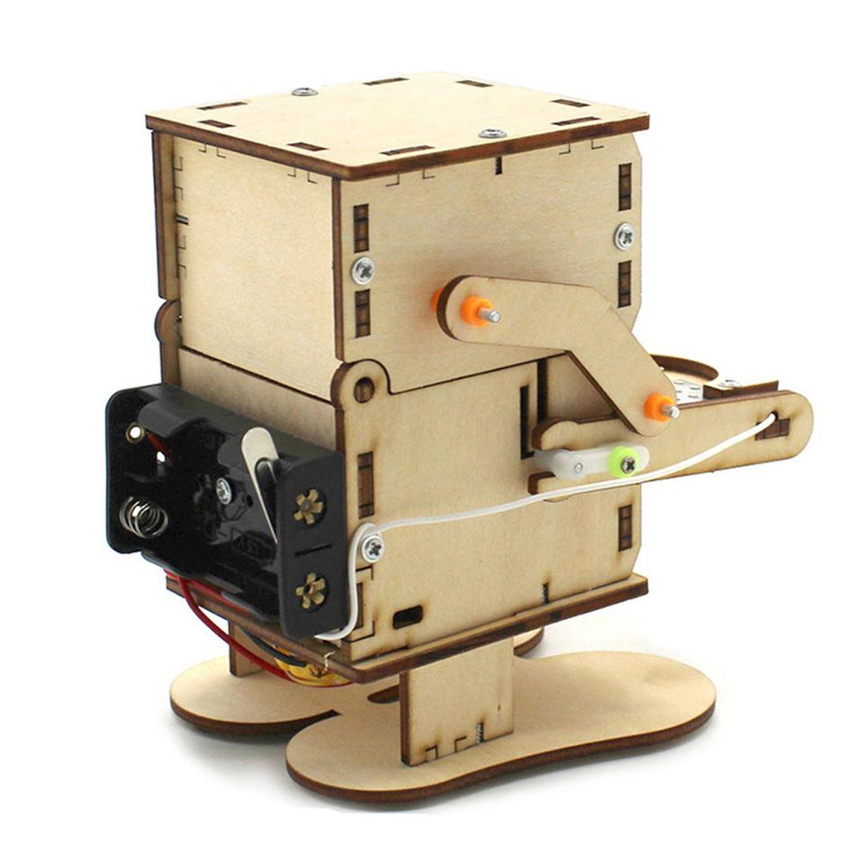 Modello Robot Mangiante Monete Fai da Te Giocattolo di Assemblaggio Esperimento Scientifico per Bambini Divertente Educativo Progetto STEM Kit Regalo per l'Apprendimento Scolastico