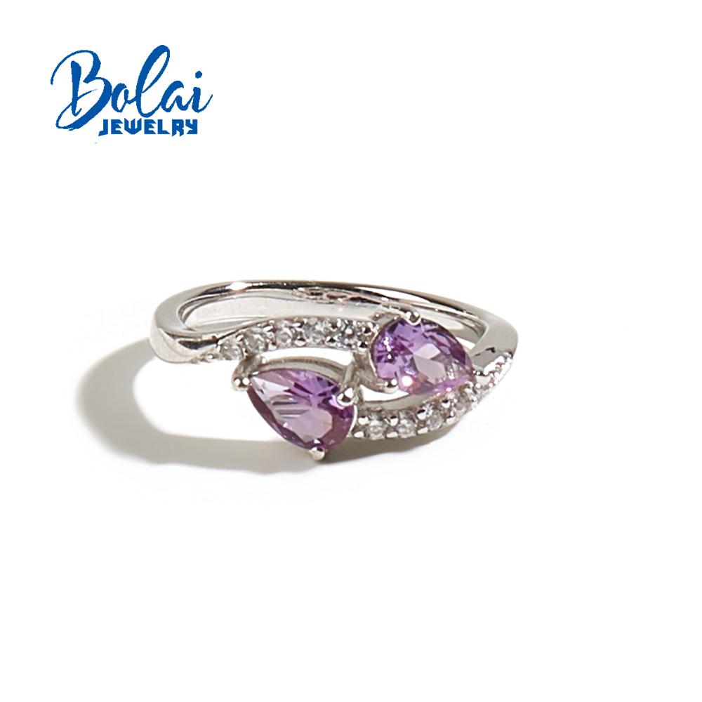 925 Sterling zilveren ring gemaakt van saffier kleurverandering edelsteen sieraden voor vrouwen leuk cadeau