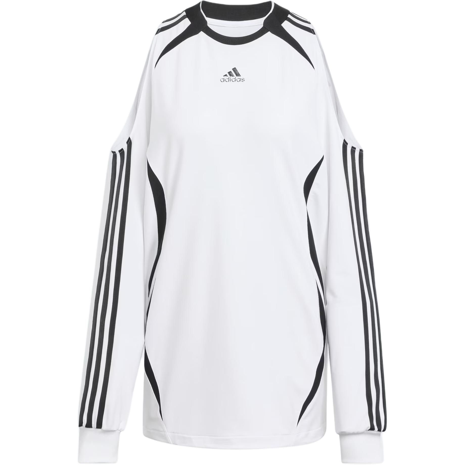 

Adidas Originals Adilenium Season 4 Teamgeist Fashion Jersey Loose Casual Off-Shoulder Long Sleeve T-Shirt Women T-Shirts KE9797 L