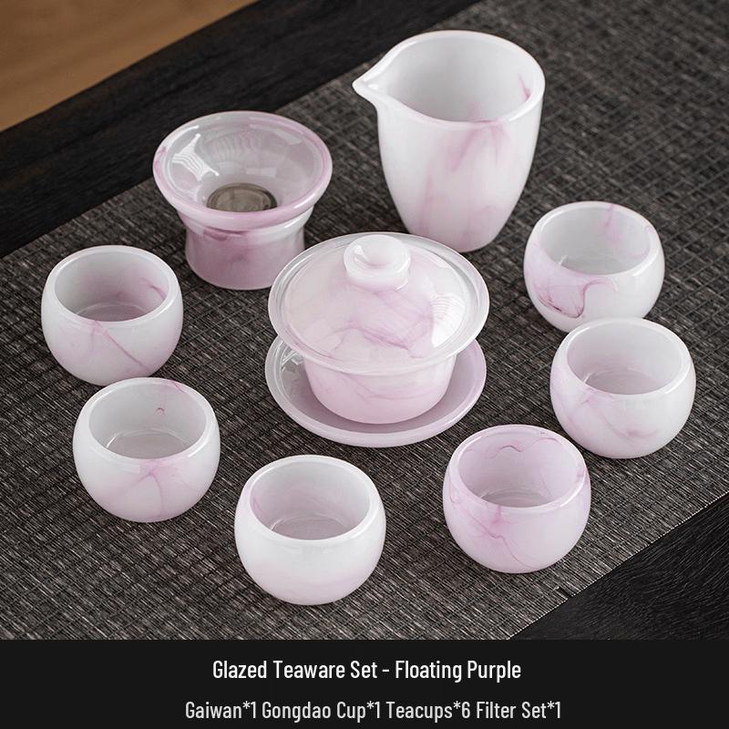 Cha Xun Ice Jade Glaze Ceramic Tea Set
