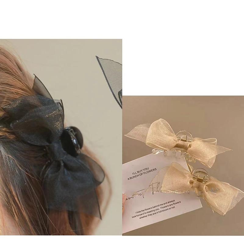Large Bowknot Hair Claws Clip Shark Claw Hair Clips Solid Bow Hairpin Barrettes For Ponytail Women Hair Accessories Headband
