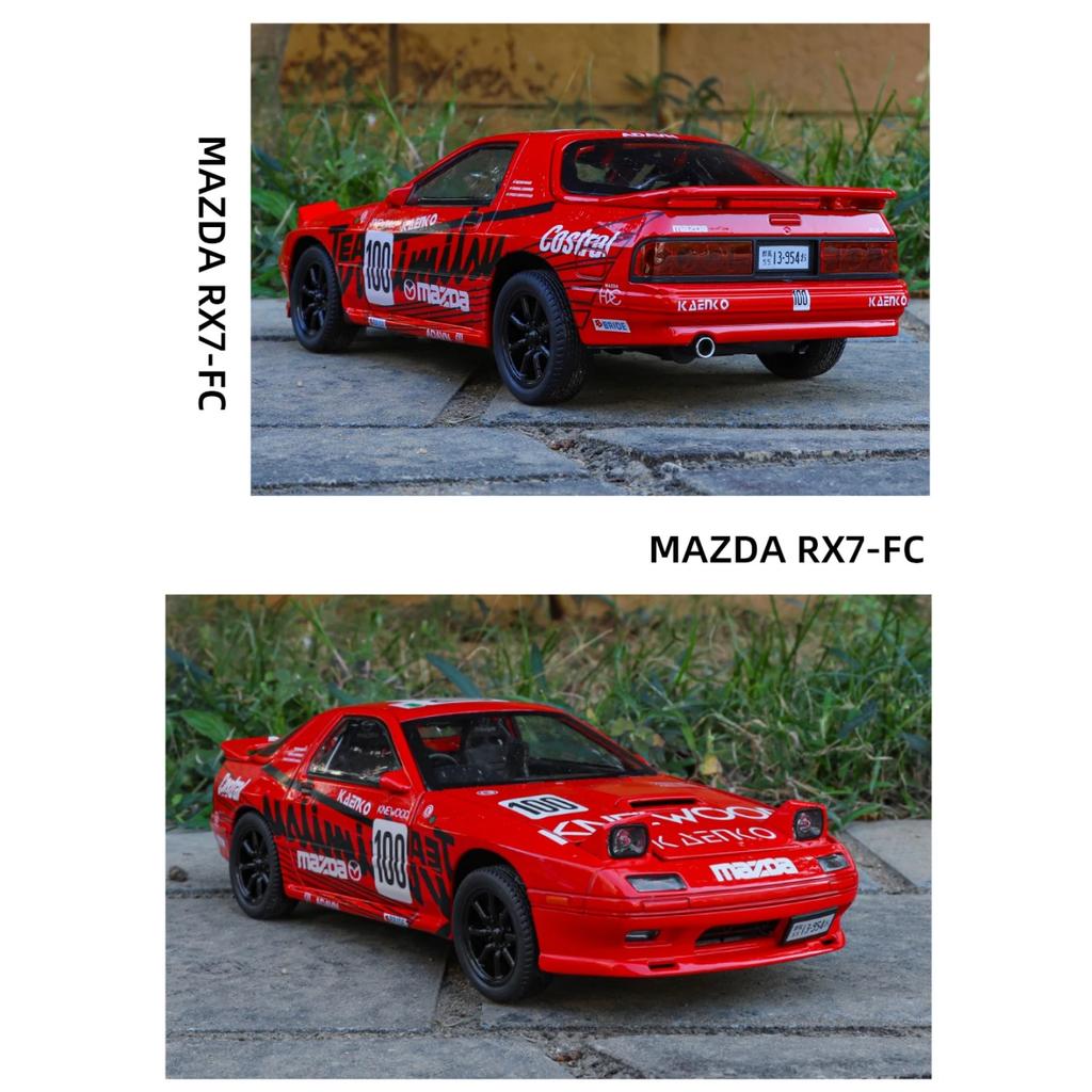 1/24 Mazda RX7 Wersja Wyścigowa Samochód Stopowy Odlewy Ciśnieniowe i Pojazdy Zabawkowe Model Samochodu Miniaturowy Model Samochodu Zabawki dla Dzieci