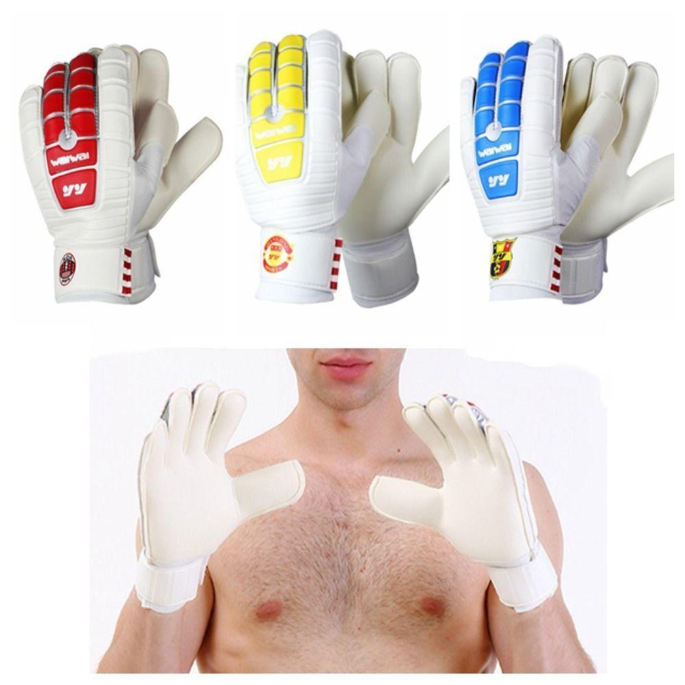 

1 Pair Anti-Slip Goalkeeper Gloves Finger Protection Kids Goalie Gloves Play Football