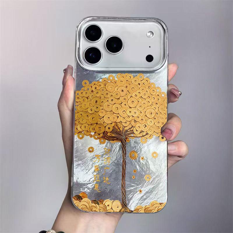 Gold Coin Money Tree Phone Case for iPhone Models: 13, 14 Pro Max, 16 Pro, 17