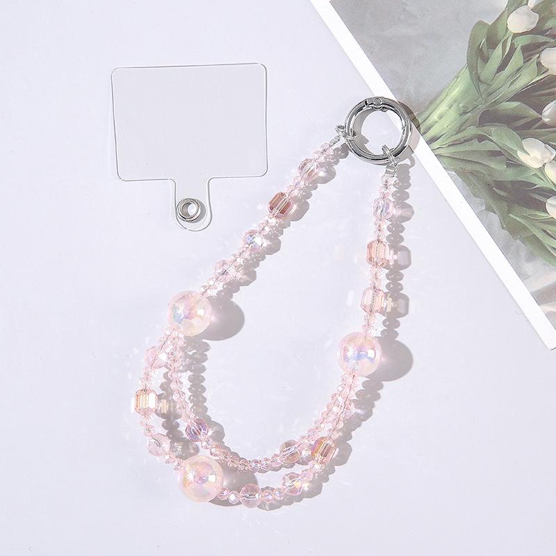 Starry Crystal Phone Wrist Strap & Anti-Lost Keychain