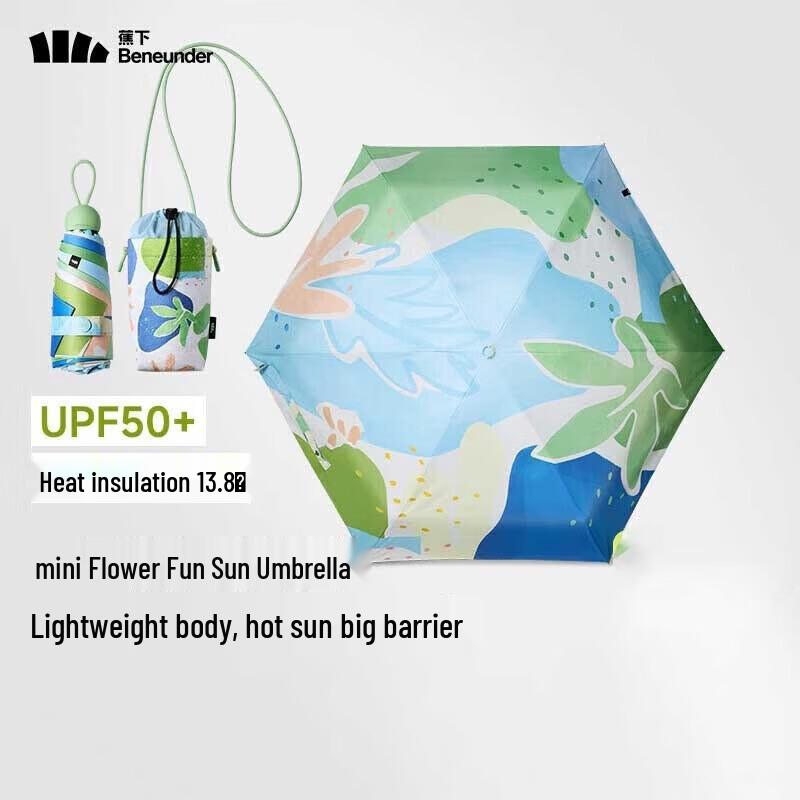 beneunder Island Summer Five-Fold UV Protection Mini Portable Umbrella