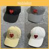 Summer Baseball Cap With Heart Embroidery And Breathable Nylon For Casual Street Style
