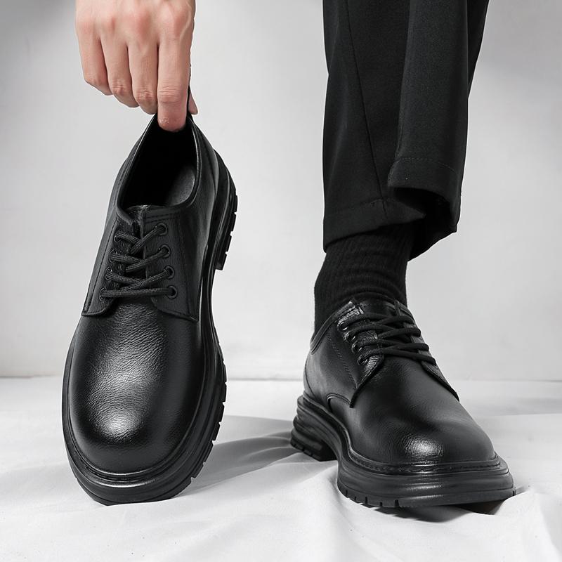 2026 New Soft Sole Business Formal Leather Shoes for Men, British Style Anti-slip Wear-resistant Outdoor Casual Dress Footwear