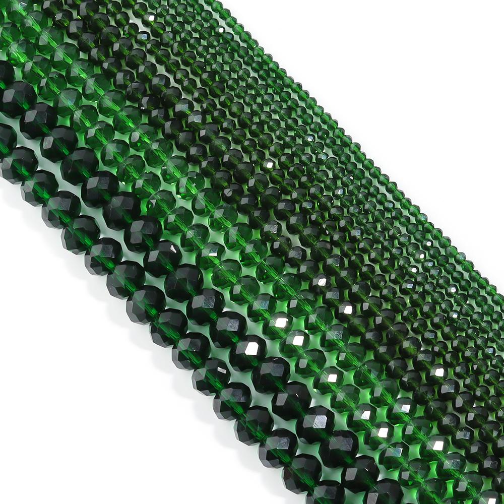 3/4/6/8/10mm Multicolor Crystal Glass Faceted Beads Rondelle Spacer Flat Abacus Bead For Jewelry Making DIY Necklace Accessories