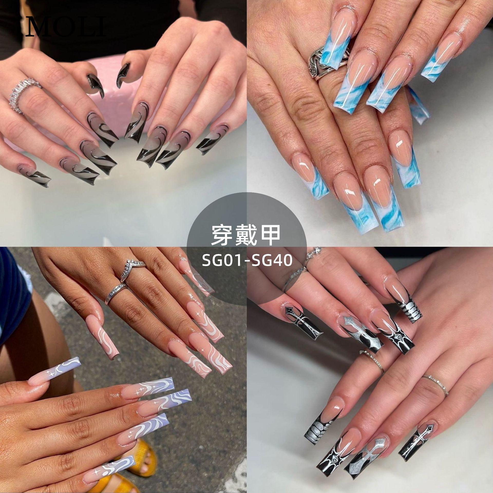 

24PC Накладные ногти Наклейки на ногти Нажмите на полное покрытие Накладные ногти