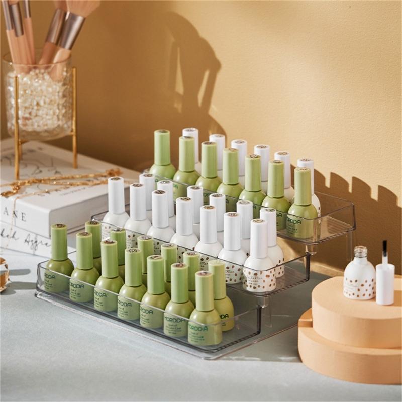 Stylish Doll Display Stand 3 Tiers Desktop Perfumes Shelf Cosmetic Organizer Rack Desktop Makeup Organizer for Women