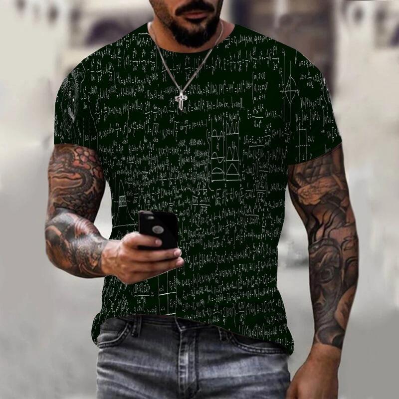 Sommer Personalisiertes Herren-T-Shirt 3D Digital bedrucktes Herren Kurzarm-T-Shirt Lockeres Rundhals-Shirt