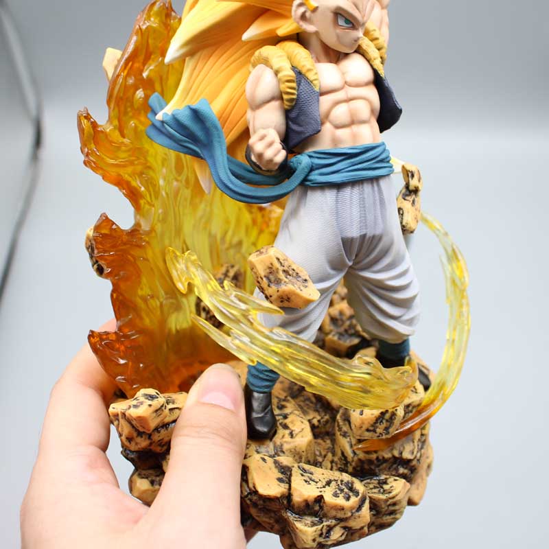 Dragon Ball Z Gotenks Figures Sjj3 Gotenks Anime Figures Super Saiyan Gk Statue Figurine 22cm Pvc Model Doll Collectible Toy Gif