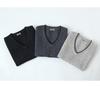 Men's Woodpecker Cashmere V-Neck Wool Vest - Solid Color, Sleeveless, Knit Sweater for Spring & Autumn