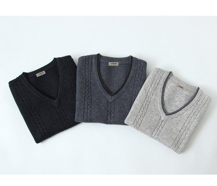 Men's Woodpecker Cashmere V-Neck Wool Vest - Solid Color, Sleeveless, Knit Sweater for Spring & Autumn