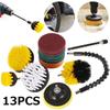 Scrubber Power 13pcs Brush Electric Drill Brush Scrub Pads Grout Drills Power