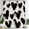 Colorful Love Shower Curtain, Modern Romantic Pink Heart-Shaped Pattern Bathroom Decor Curtain,Polyester Shower Curtain