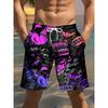 Fashionable Comfortable Plus Size Drawstring Loose Fun 3D Shorts Men Creative Colorful Summer Leisure Holiday Cool Daily Versatile Shorts