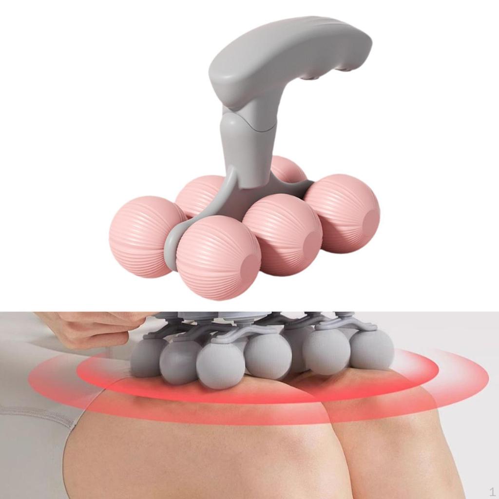 6 Wheel Massage Roller, Degree Compact Multifunctional Manual Tool, Body Roller for Waist,