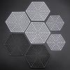 50pcs Handmade Hexagon Weaving Mesh Pattern Accessory Kit, Plastic Weaving Template Board for DIY Crochet Customized Bag/Wallet