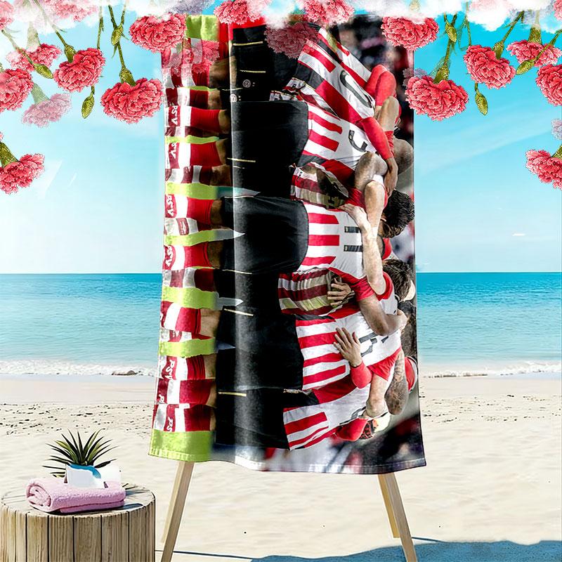 PSV Eindhoven Player Print Beach Towel, Large Soft Quick Dry Towel for Beach Camping Swimming