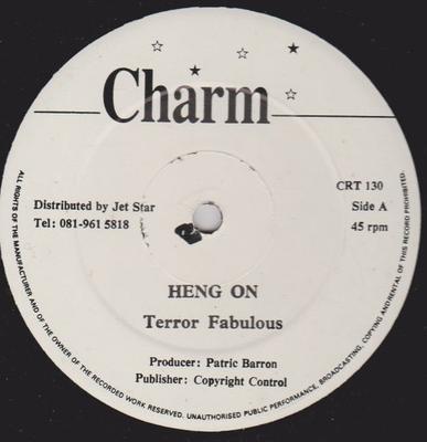 12inch Record TERROR FABULOUS - Heng On CRT130 Charm UK Reggae, Ska & Dub Used