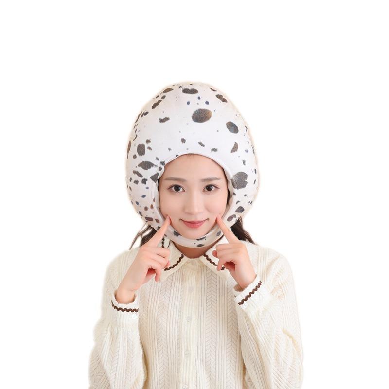 Quail egg head cover hat, plush head cover, photo props, cartoon head cover, performance props