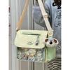 New Y2K Student Casul Crossbody Bag Clear DIY Display Ita Bag Lady Workwear Style Shoulder Bag Harajuku Fashion Travel Schoolbag