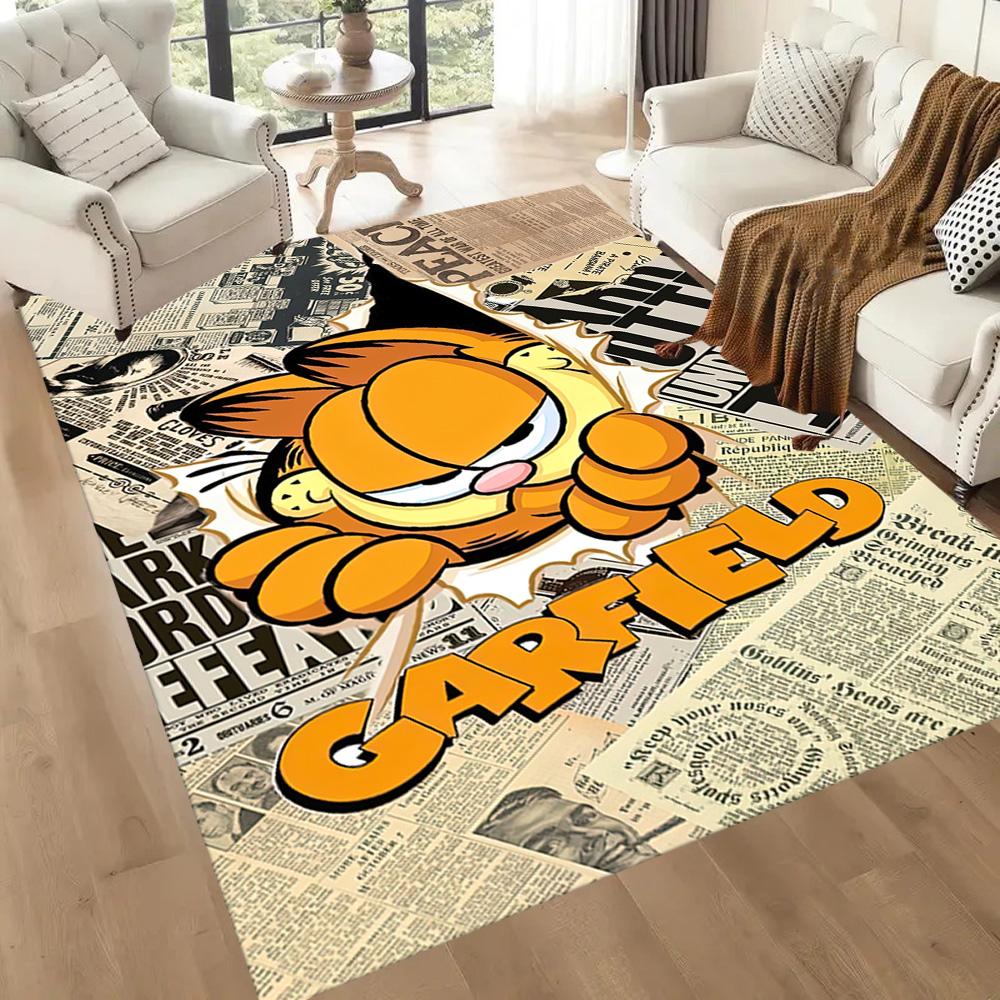 Garfield Breaking Through Square rugs are a great choice for living rooms, bedrooms, home décor, and as gifts