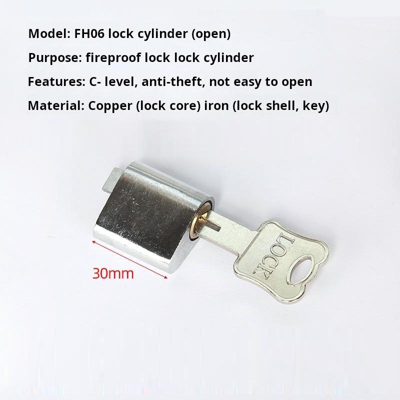 C-grade Fireproof Door Lock Core Pipe Well Pipeline Unlocking Fire Protection Universal Anti-theft Lock Core Hardware Accessorie (Open)1pcs