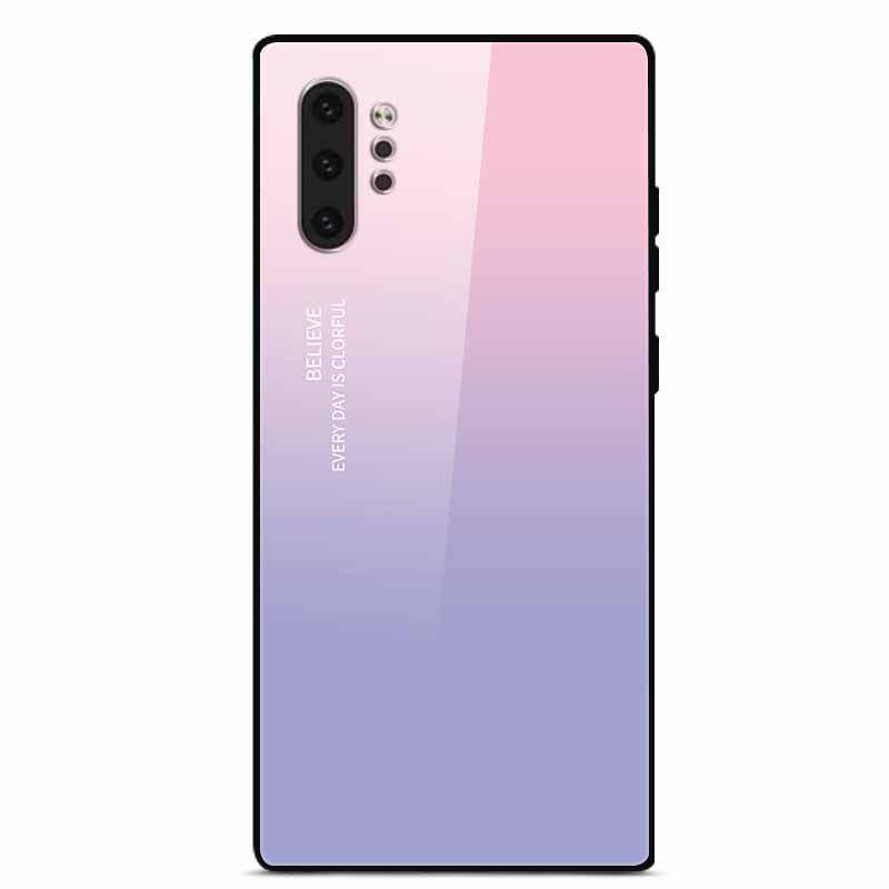 

For Galaxy Note 10 Plus Case Tempered Glass Case Hard Phone Case Luxury Case For Samsung Note 10 Pro Protective Shockproof Coque Note 10