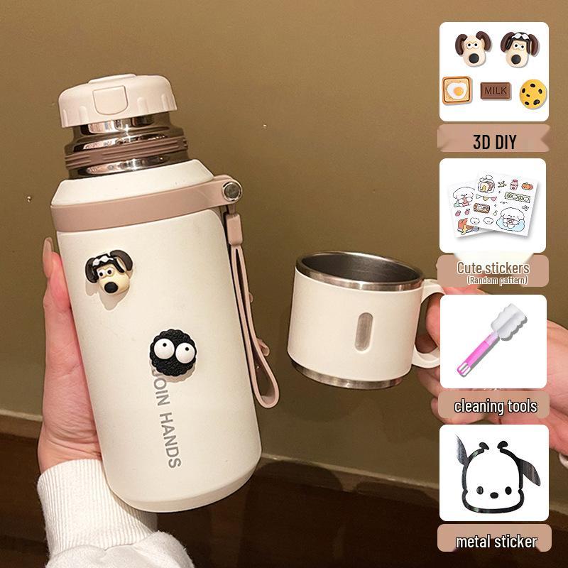 2025 High-Quality 316 Stainless Steel Thermos Cup with Lid for Girls – Ideal for Tea and Water, Perfect for Students.