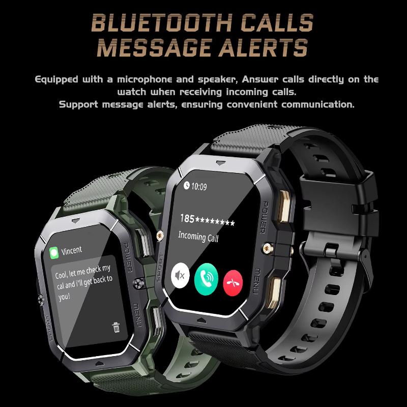 2025 Nové chytré hodinky 2,02 palce Bluetooth hovory Sportovní fitness náramek Monitor srdečního tepu 1ATM Vodotěsné Pánské Dámské Chytré hodinky