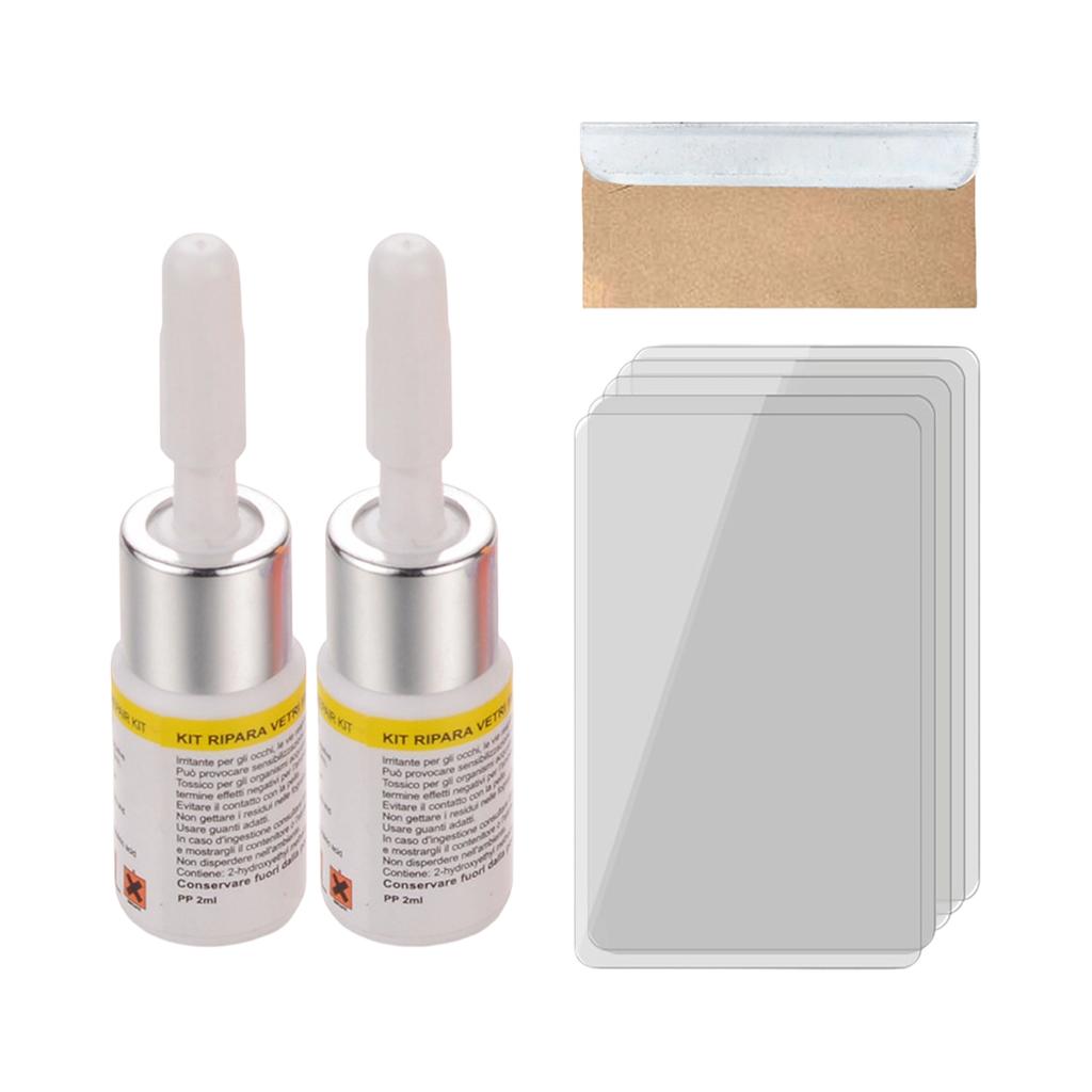 Quick Windshield Crack Kit  Includes Liquid Sealant  Scraper  And Curing Film; A Multi-functional Car Glass Crack Kit.3ml