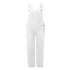 Women's Fashion Solid V-Neck Button Pocket Wash Denim Adjustable Strap Jumpsuit