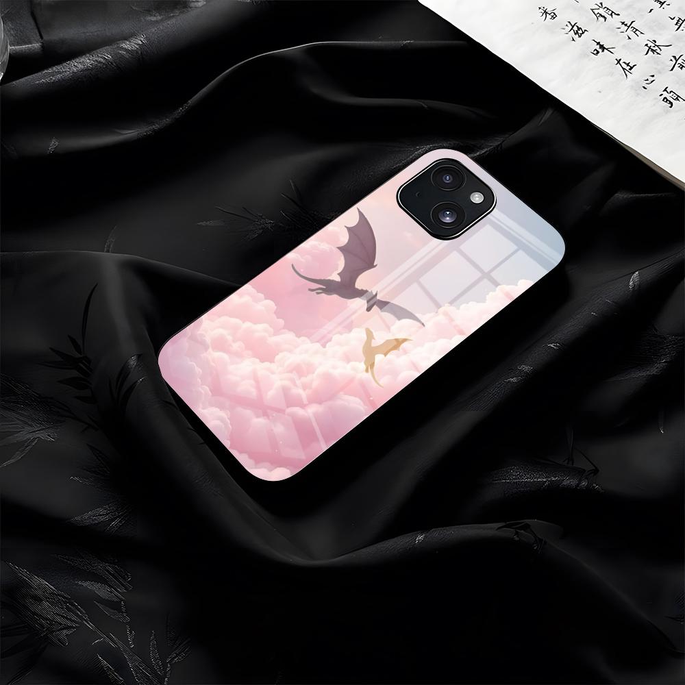 

Fourth Wing Dragons Phone Case For IPhone 17 Pro Max 16 15 14 Pro Max 13 11 Plus Glass Cover iPhone 16 Plus