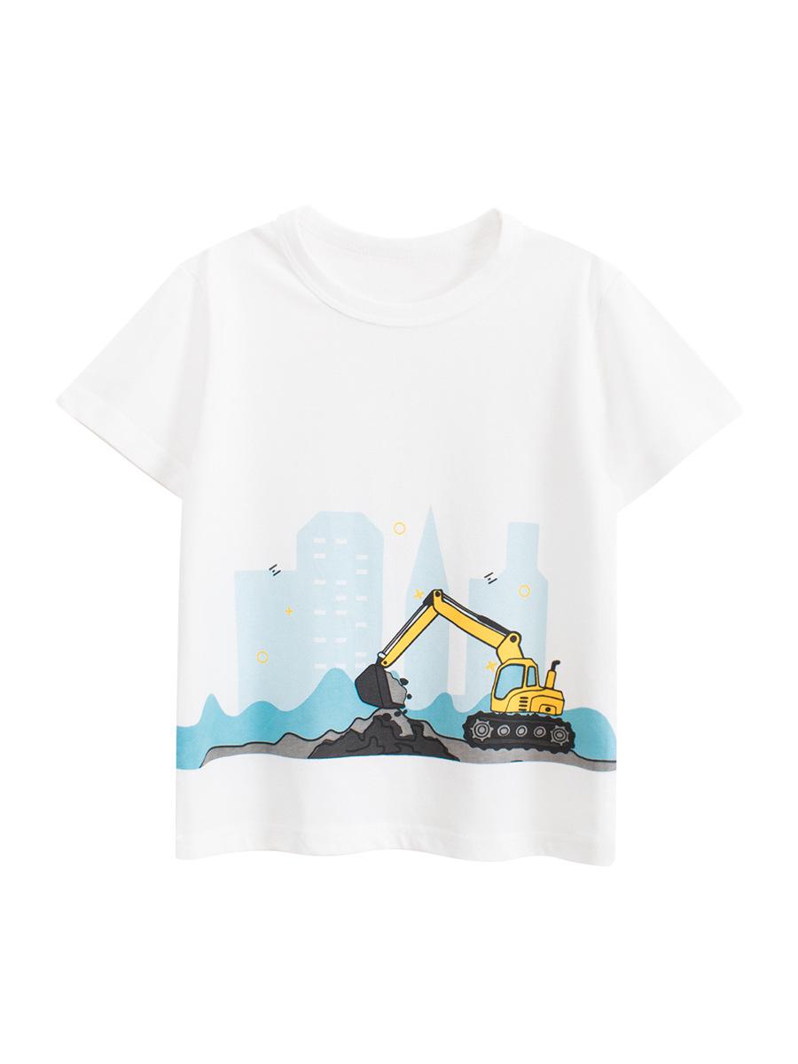 27kids Trendy Boys Summer Short Sleeve T-shirt - New Children s Clothing 130 cm