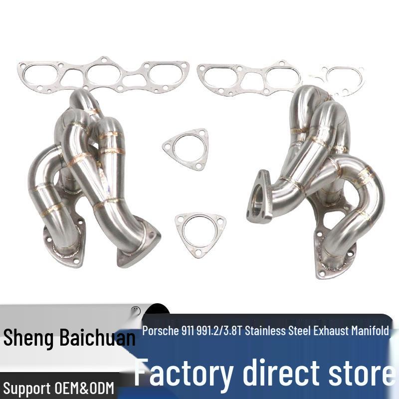 

Stainless Steel Exhaust Manifold Muffler for Porsche 911 991.2 3.8T Modified Exhaust Pipe