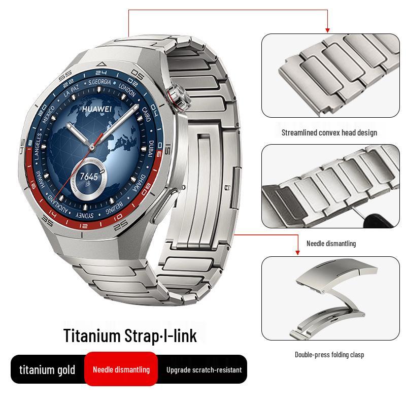 Titanium Alloy Strap for Huawei GT5/Pro GT4/Watch5/4/6 - Business Style Watch Band