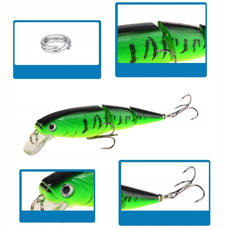 Leurre Pike Zander Perche Articulé F148 Bleu