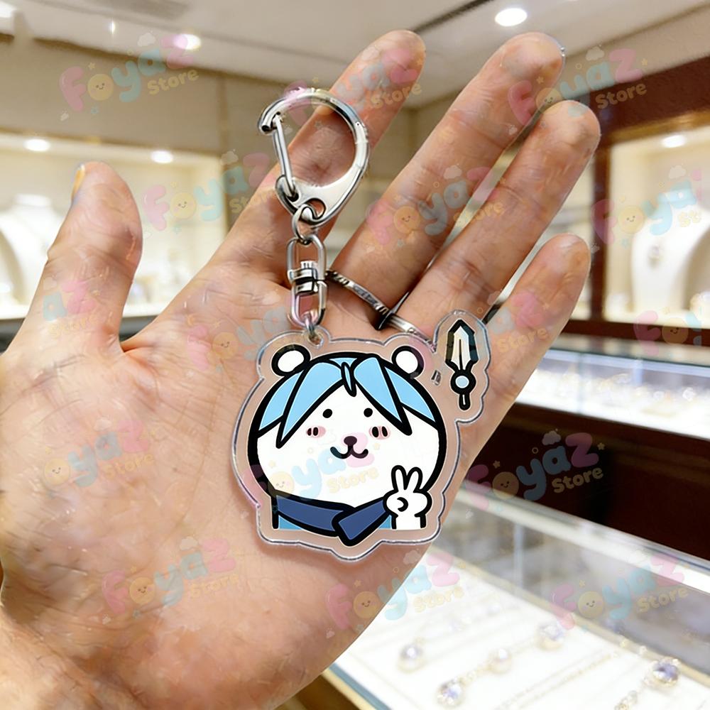 

Cartoon Game Sage Chamber Keychain for Accessories Omen Jett Bear Key Ring Jewelry Fans Friends Birthday Gifts