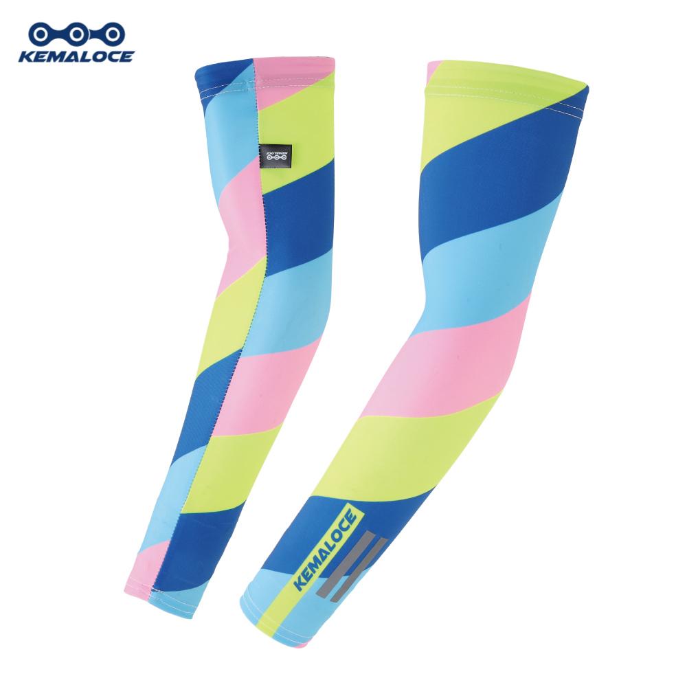 Kemaloce Fiets Armwarmers UV-bescherming IJskoud Stof Wit Zwart Sportmouw voor Hardlopen Basketbal S