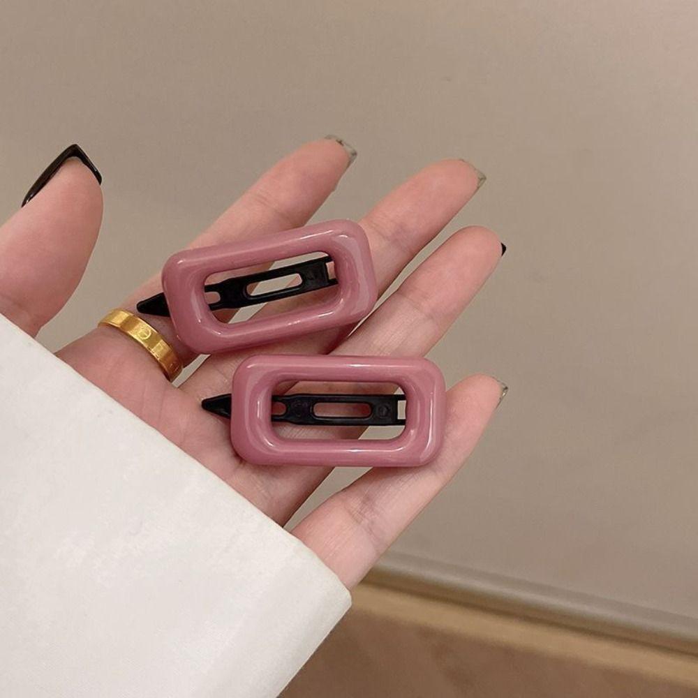 1 Pair Korean Style Hair Clips Square Hair Accessories High Quality Barrettes