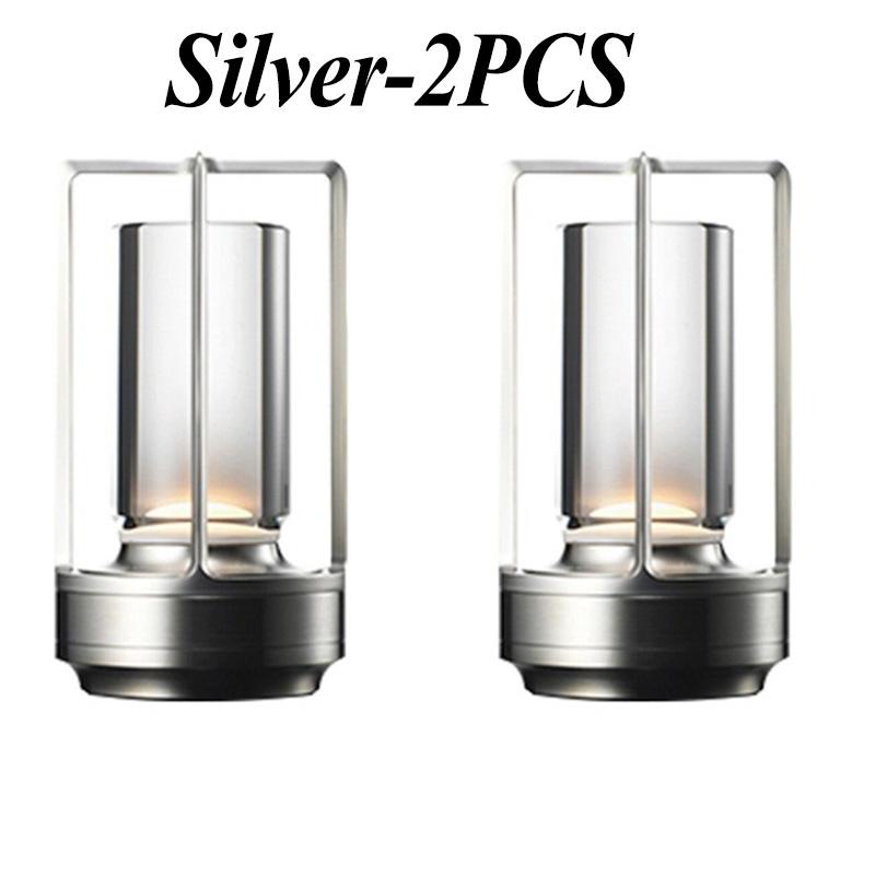 LED Cordless Table Lamp Retro Bar Metal Desk Lamps Rechargeable Touch Dimming Night Light Restaurant Bedroom Home Outdoor Decor