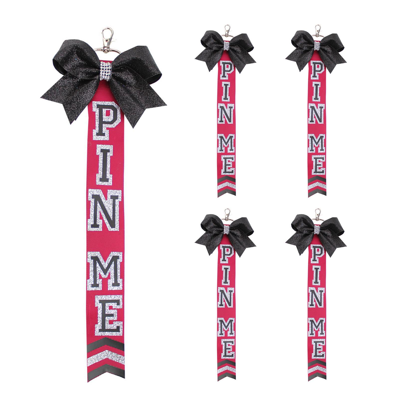 

5PCS Cheer Keychains with Metal Clips Stylish Backpack Decorations Fabric and Alloy Texture Suitable for Fashion Fan