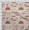 oneOone Cotton Poplin Brown Fabric Camping Craft Projects Decor Fabric Printed By The Yard 42 Inch